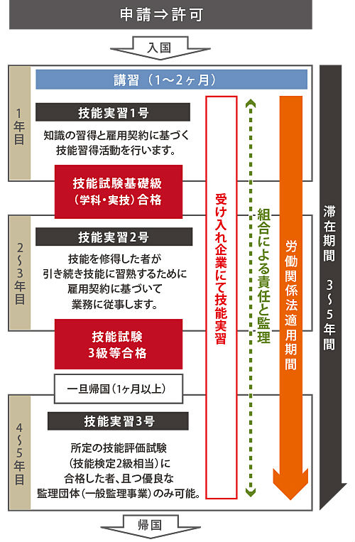 外国人技能実習生滞在